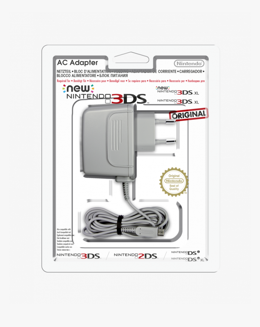 Nintendo 3ds Xl Bloc D"alimentation - Chargeur Officiel New 3ds, HD Png Download, Free Download