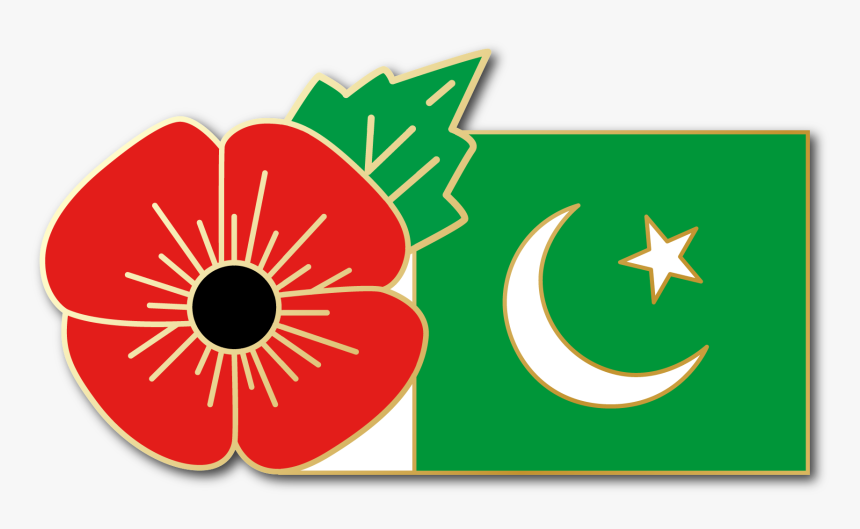 Image Of Pakistan Fmn Poppy/flag Combo Medal - Trinidad And Tobago Cliparts, HD Png Download, Free Download