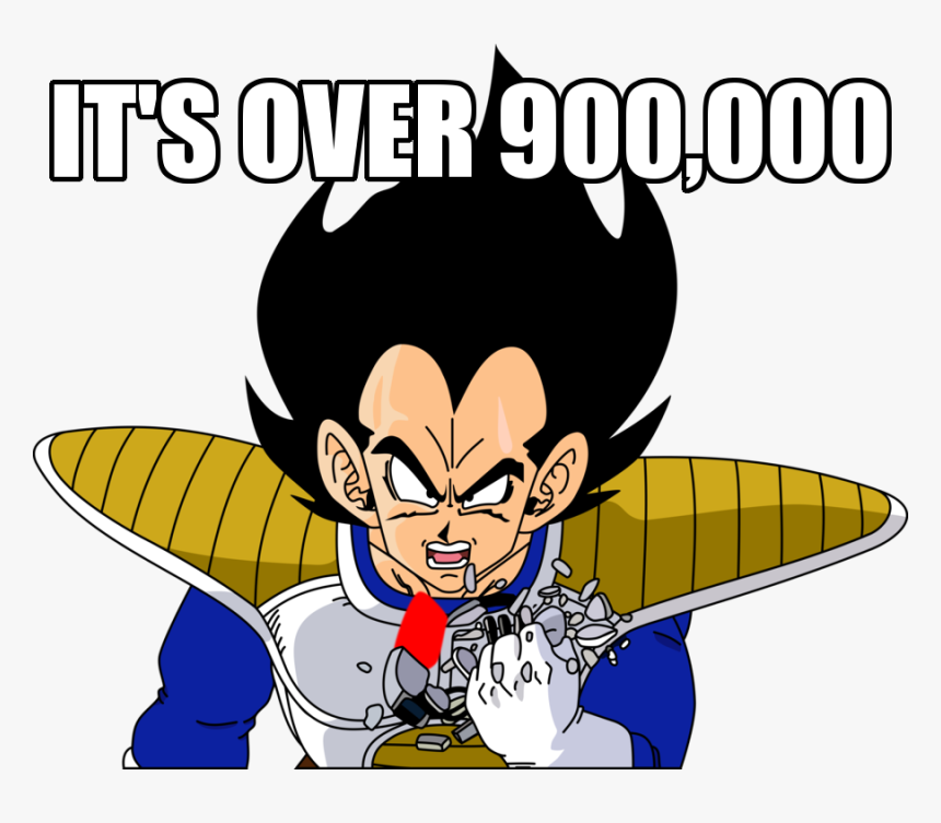 Itsover900,000 0,7 Vegeta Nappa Bulma Goku Cartoon - Mais De 8 Mil Meme, HD Png Download, Free Download