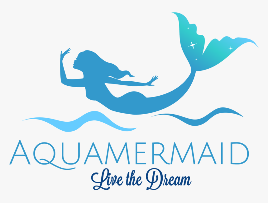 Aquamermaid Logo - Silhouette Mermaid Tail Png, Transparent Png, Free Download