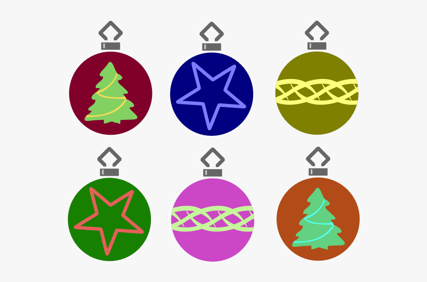 Simple Tree Bauble Set - Bolas De Navidad Para Colorear, HD Png Download, Free Download