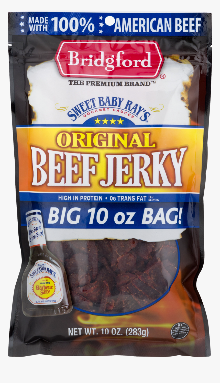 Sweet Baby Ray's Beef Jerky 10 Oz, HD Png Download, Free Download