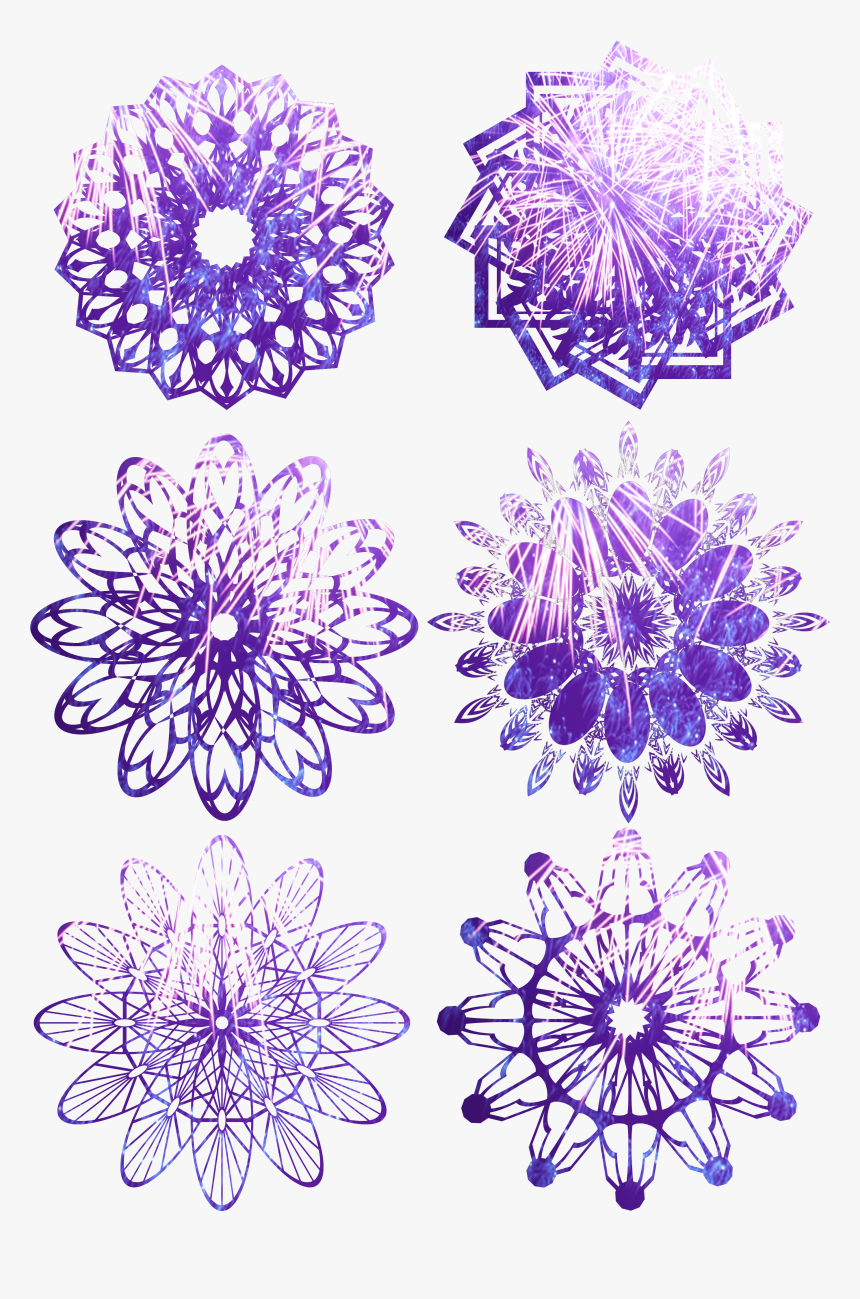 Purple Gradient Element Pattern Png And Psd , Png Download - Floral Design, Transparent Png, Free Download