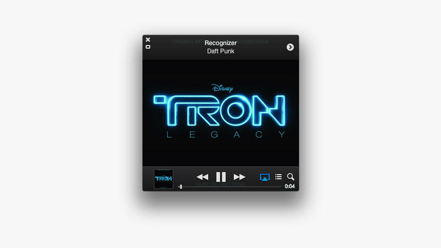 Itunes 11 Mini Player Album Artwork - Daft Punk Tron Legacy Album, HD Png Download, Free Download