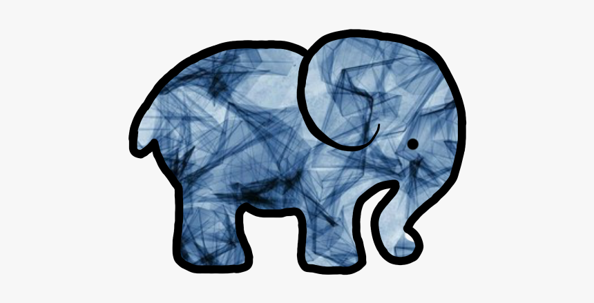 #elephant #blue #smoke #eye #black #png #sticker #png - Elephant Sticker, Transparent Png, Free Download