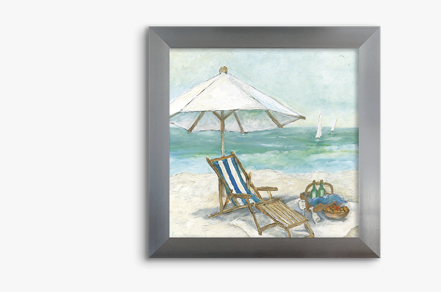 Coastal Watercolor ~ Fence - Acrylic Painting Of Beach Chair, HD Png Download, Free Download