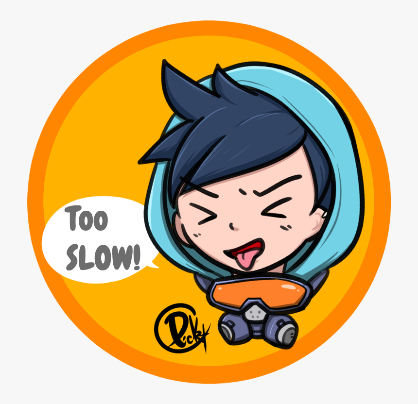 #overwatch #tracer #fanartwatch - Tracer Too Slow, HD Png Download, Free Download