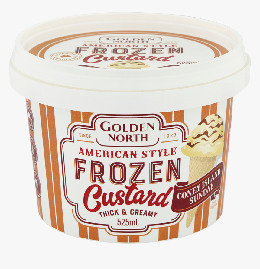 525ml Frozen Custard Coney Island - Ice Cream, HD Png Download, Free Download