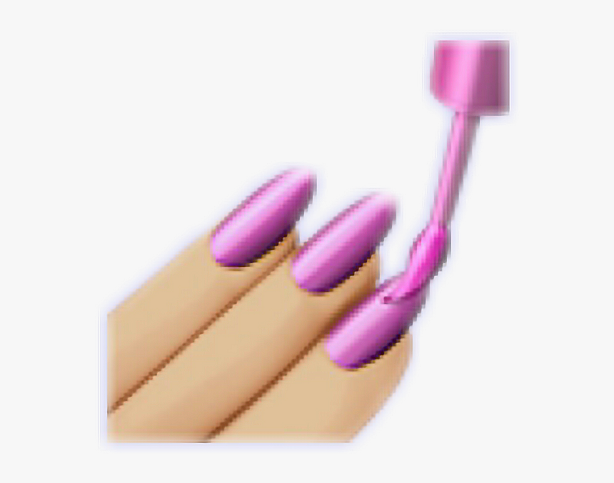 #painting #paint #pink #nails #paintingnails #emoji - Emoticon Nail Png, Transparent Png, Free Download