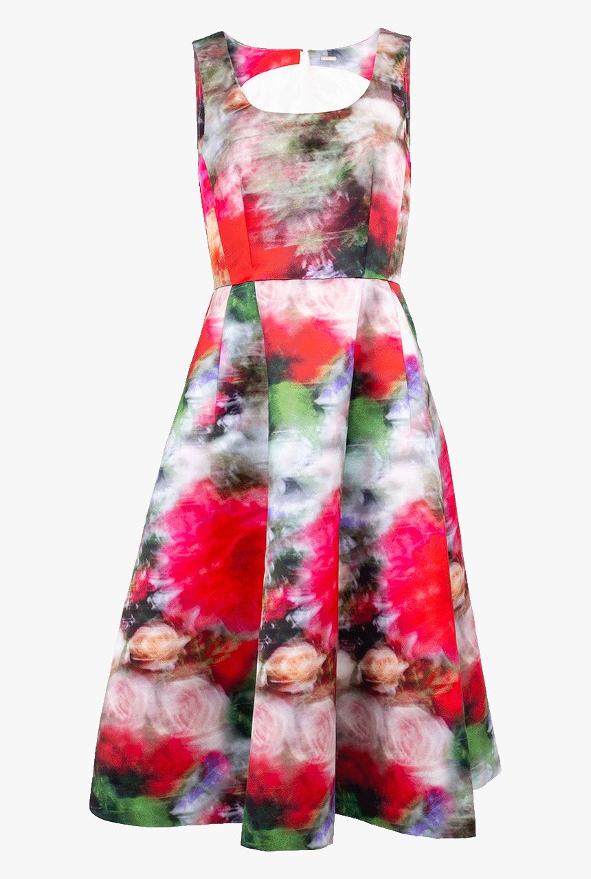 Adam Lippes Floral Print Fluted Dress - Day Dress, HD Png Download, Free Download