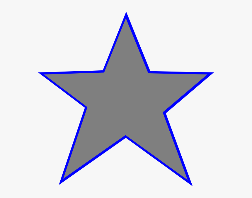 Silver Blue Star Svg Clip Arts - Transparent Star Sticker Png, Png Download, Free Download