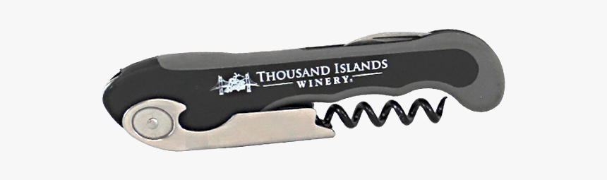 Photo Of Logo Soft Touch Gray And Black Corkscrew - Utility Knife, HD Png Download, Free Download