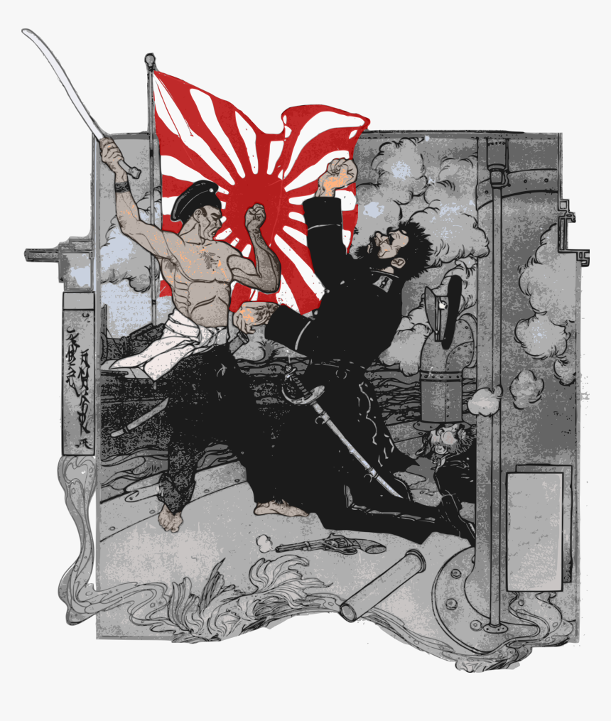 Russo-japanese War Combatants Remix Clip Arts - Russo Japanese War Illustration, HD Png Download, Free Download