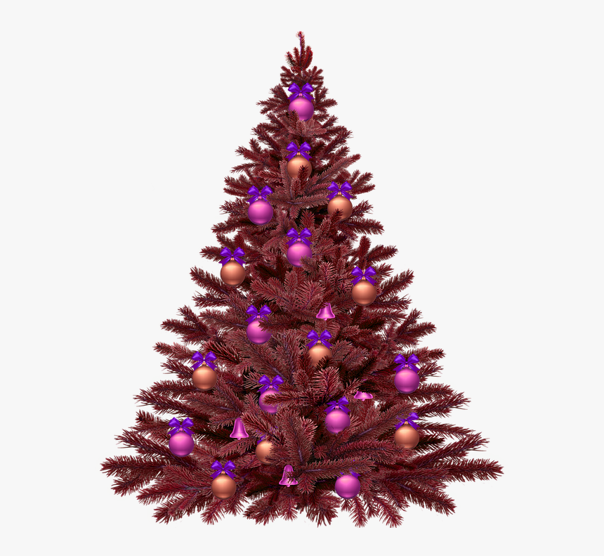 Purple Christmas Tree - Purple Christmas Tree Png, Transparent Png, Free Download