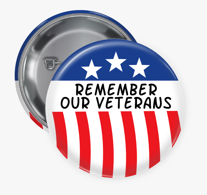 Remember Our Veterans Button - Usa Flag Logo, HD Png Download, Free Download