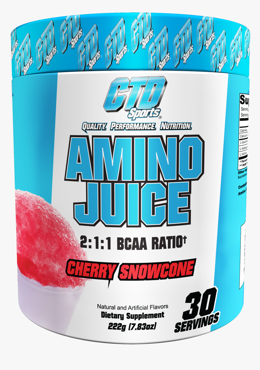 Ctd Sports Amino Juice Cherry Snowcone - Ctd Sports Amino Juice, HD Png Download, Free Download