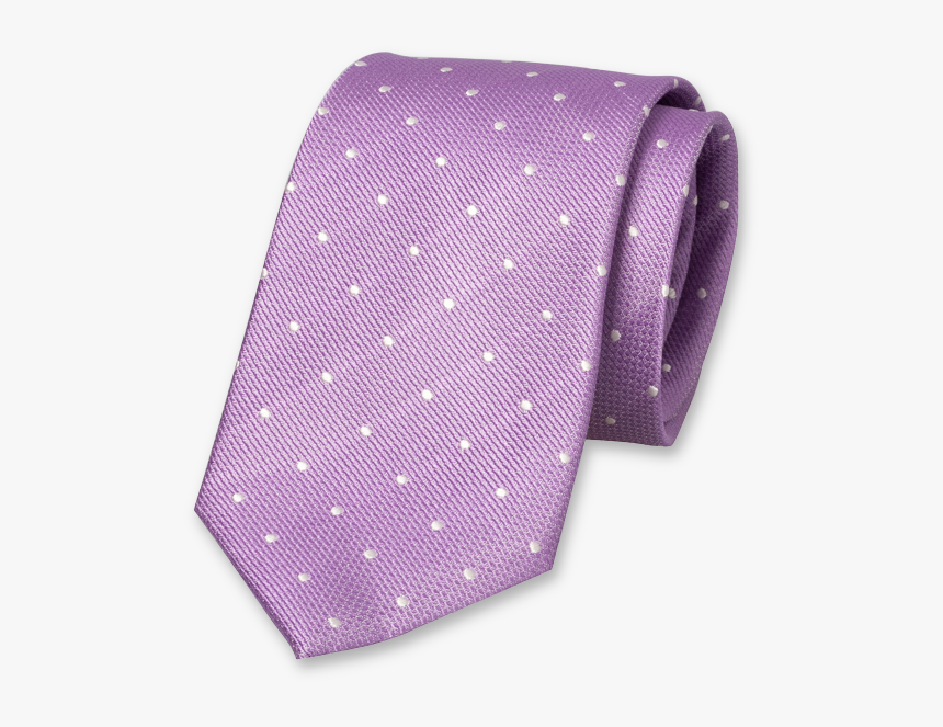Lilac Tie With White Dots - Polka Dot, HD Png Download - kindpng
