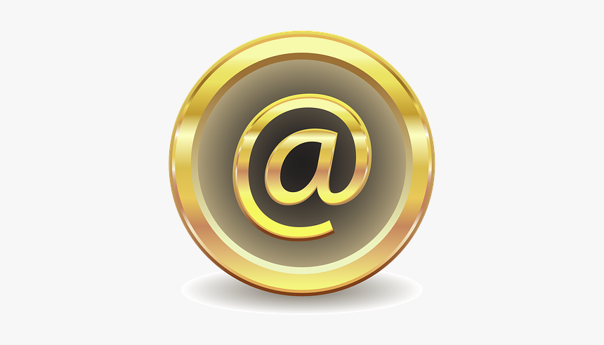 E Mail, Message, Gold, Gradient, Characters, Icon, - E Mail Writing Skills, HD Png Download, Free Download