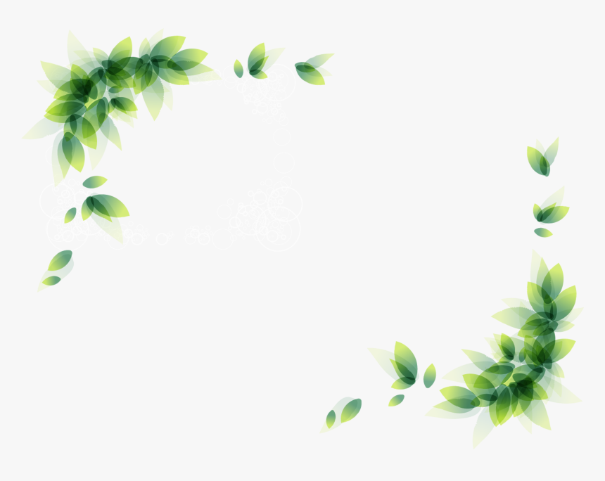 Clip Art Green Leaves Border Transprent Png Flower Corner Borders Png Transparent Png Kindpng