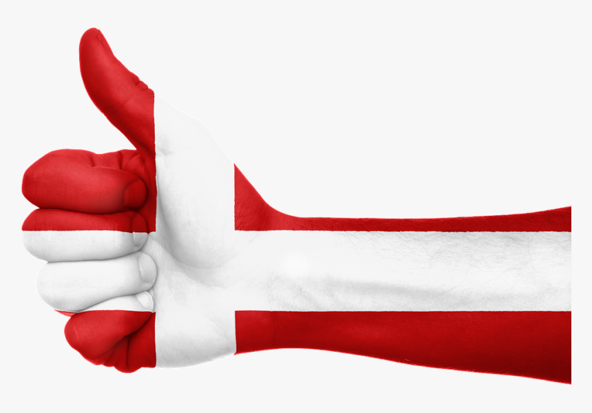 Denmark, Flag, Hand, National, Fingers, Patriotic - Denmark Least Corrupt Country, HD Png Download, Free Download