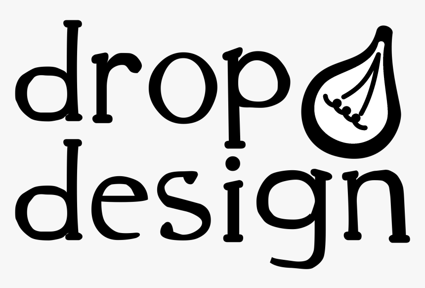 Drop Design Logo Black And White - Calligraphy, HD Png Download, Free Download