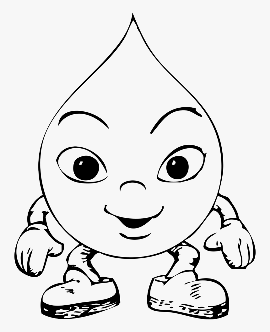 Cartoon Raindrop, HD Png Download, Free Download