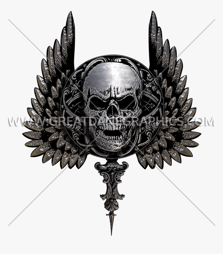 Gothic Skulls With Wings, HD Png Download, Free Download