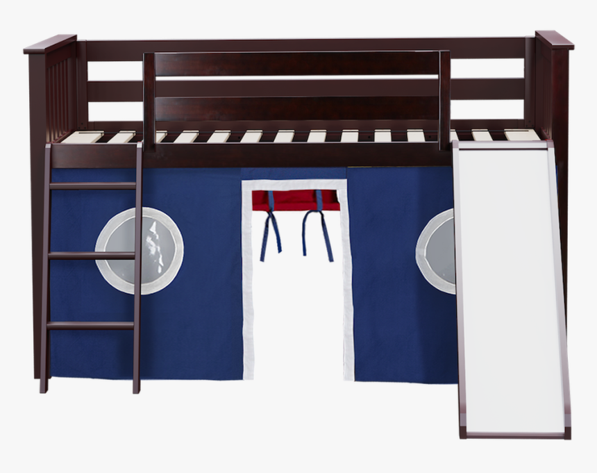 Jackpot Kids York 21 Twin Low Loft Bed W/ Slide Red - Drawer, HD Png Download, Free Download