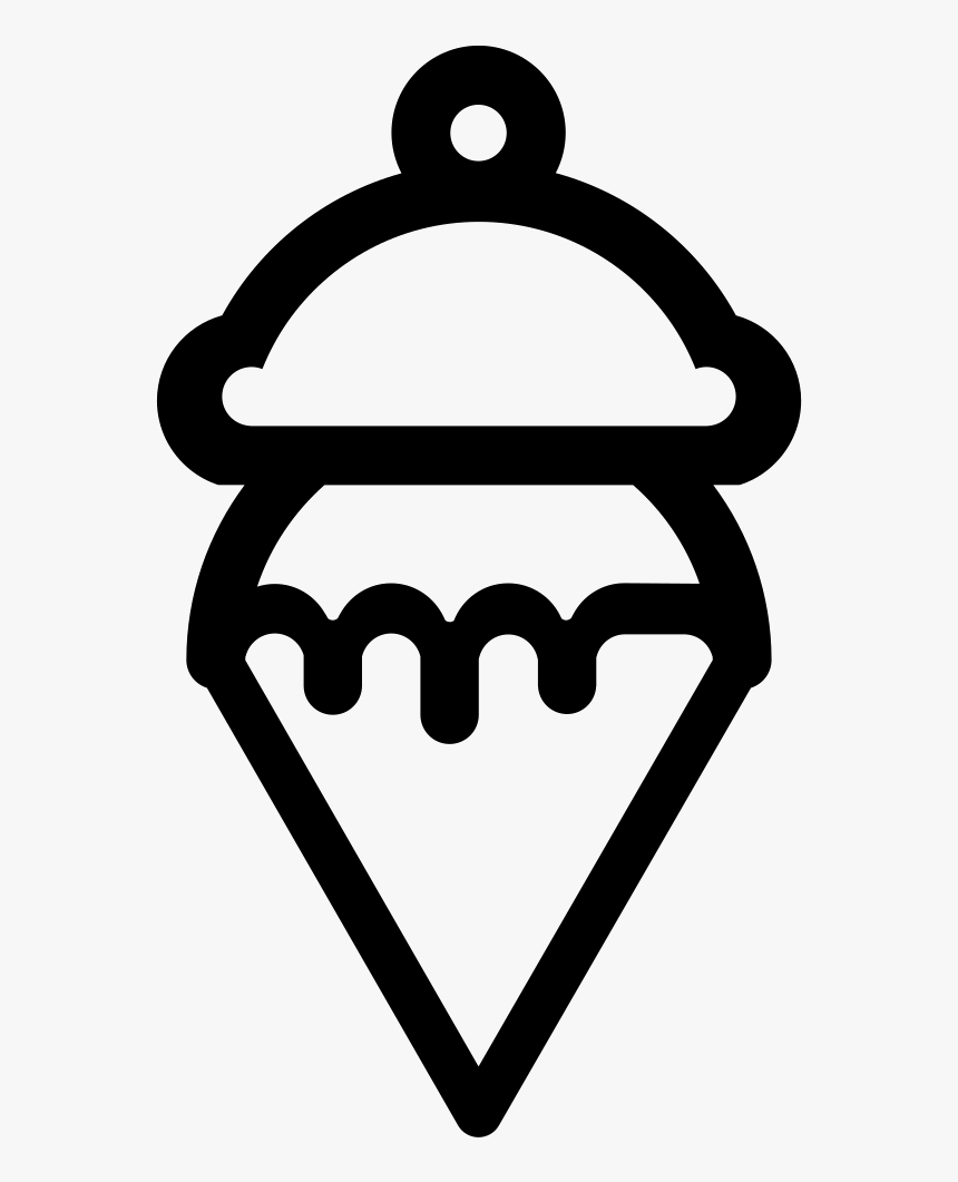 Two Balls Ice Cream Cone With Cherry Comments, HD Png Download, Free Download