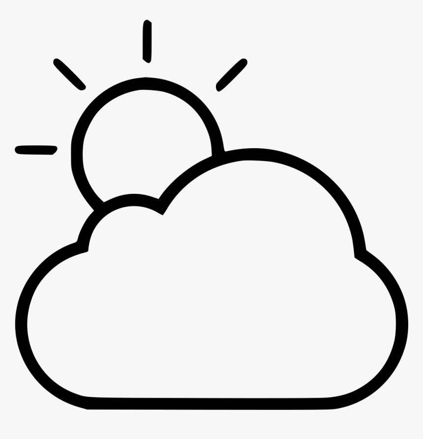 Sun Cloud - Sun And Cloud Drawing Transparent, HD Png Download, Free Download