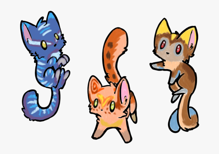 Walking With Dinosaurs Kittens By Creepy Stag Waffle - Cute Cartoon Warrior Cats, HD Png Download, Free Download