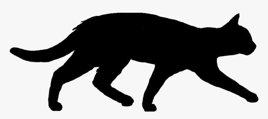 #cat #walking #silhouette #black From My #cutout Not - Orange Tabby Cat Running, HD Png Download, Free Download