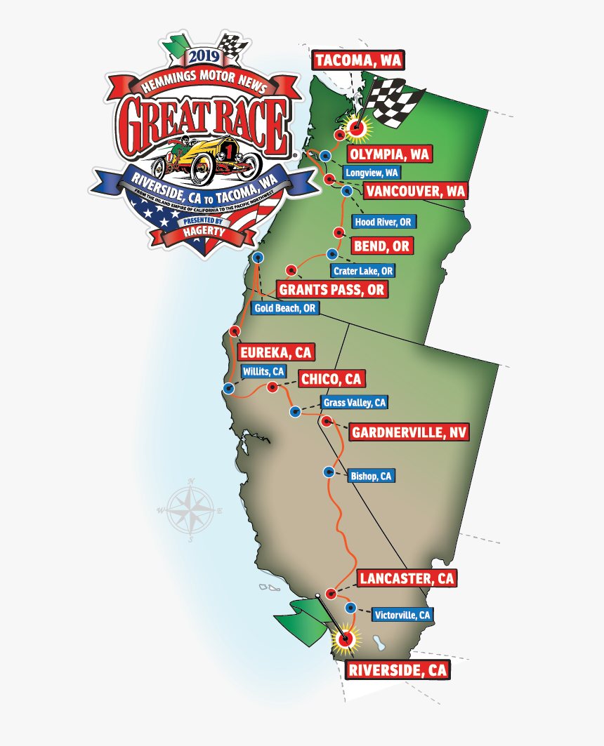 Great Race Route 2019, HD Png Download, Free Download