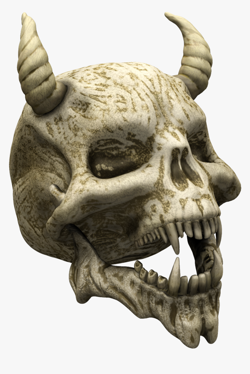 Demon Skull Png, Transparent Png, Free Download