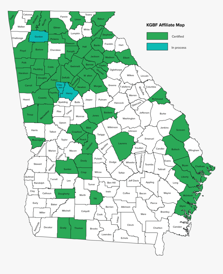 Kgbf Affiliate Map - Atlas, HD Png Download, Free Download