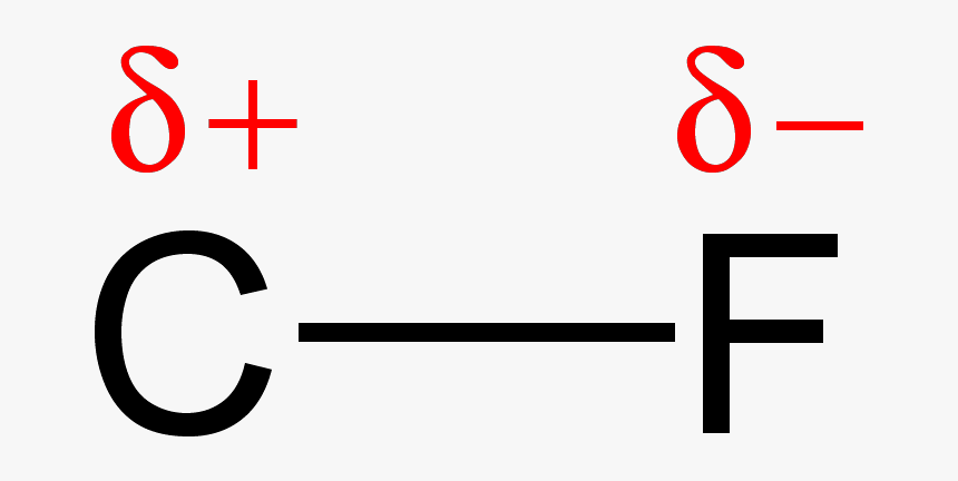 Carbon Fluorine Bond Polarity 2d - Electronegativity Symbol, HD Png Download, Free Download