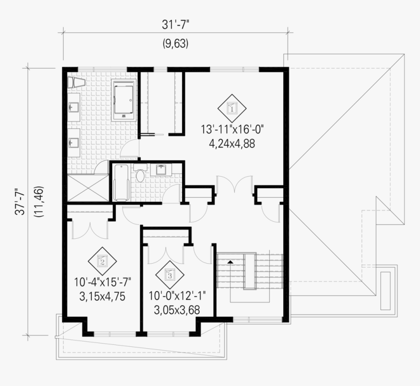 25 * 31 House Plan, HD Png Download, Free Download