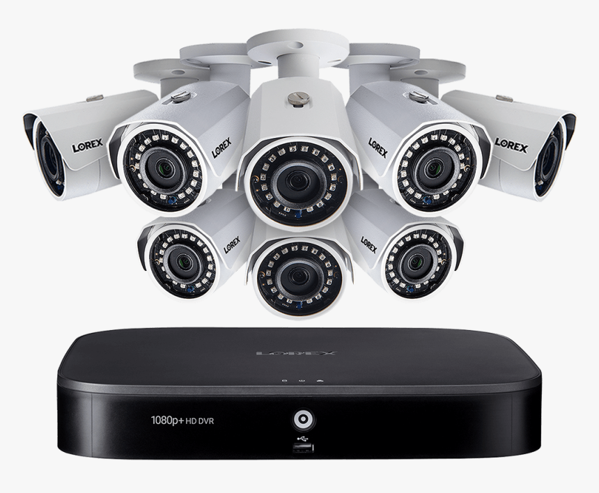1080p Hd Home Security System With 8 Outdoor Cameras, - Security Alarm, HD Png Download, Free Download