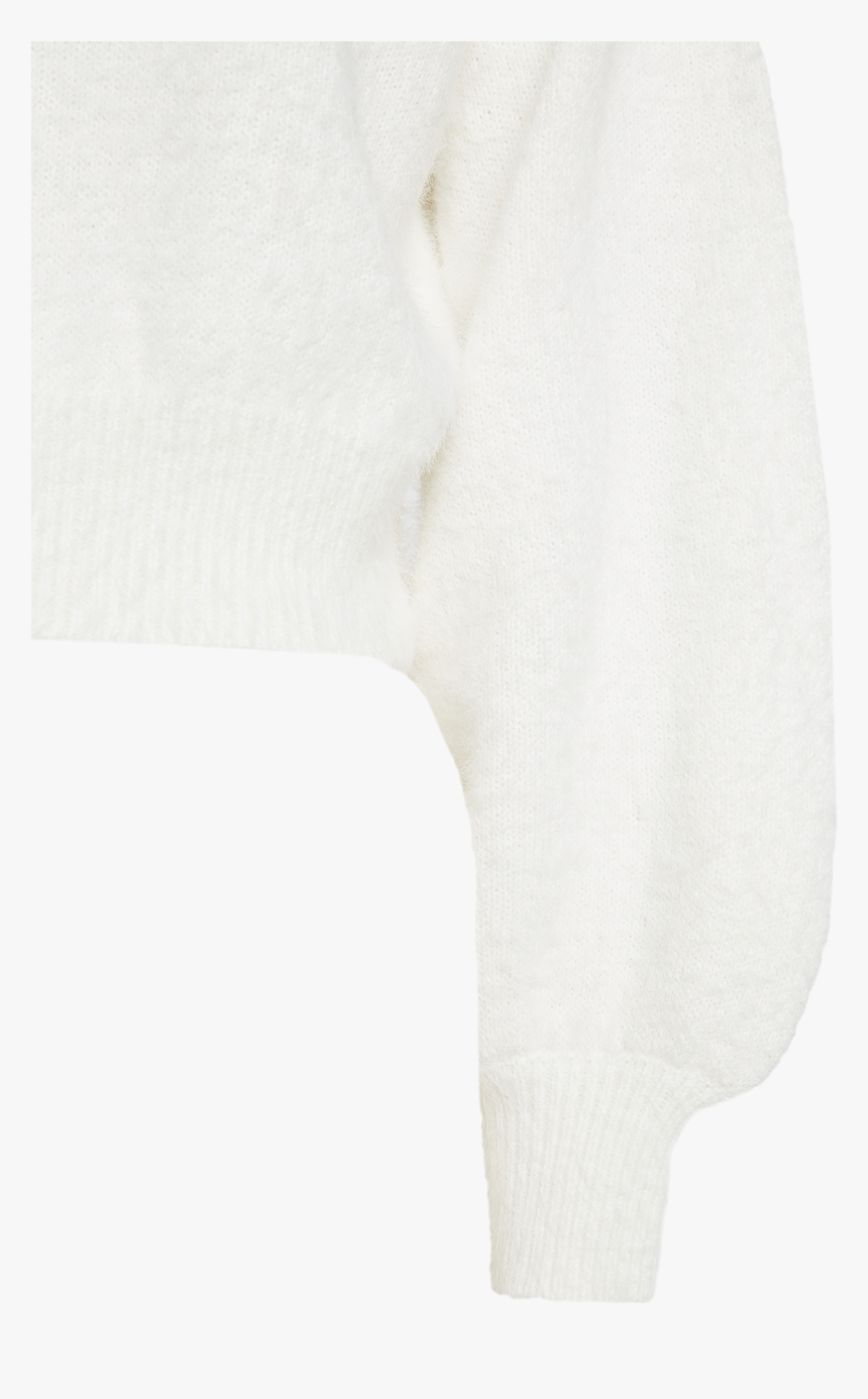 Bell Sleeve Fluffy Knit In Colour Cloud Dancer - Wool, HD Png Download, Free Download