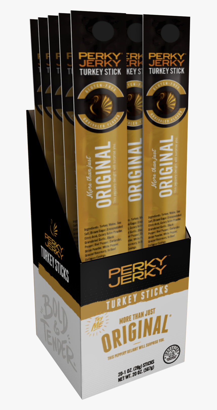 Perky Jerky Turkey Stick Jalapeno Nutrition, HD Png Download, Free Download