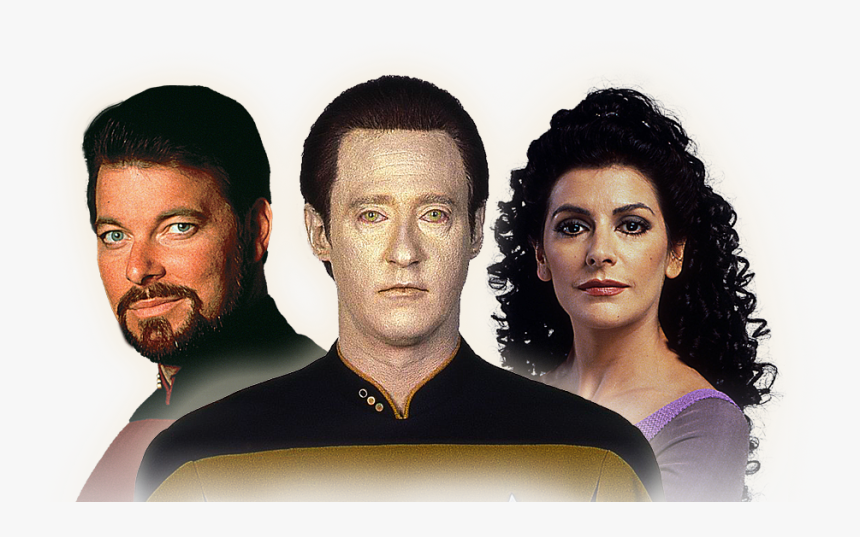 Jonathan Frakes, Brent Spiner And Marina Sirtis - Marina Sirtis Star Trek, HD Png Download, Free Download