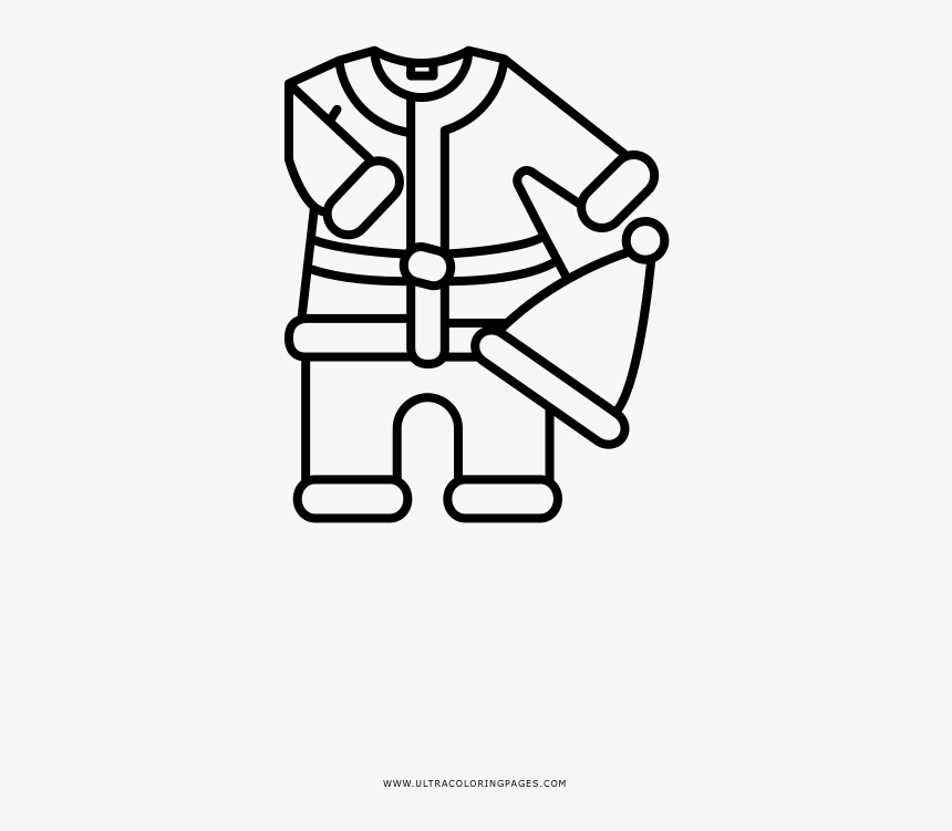 Santa Outfit Coloring Page - Cartoon, HD Png Download, Free Download