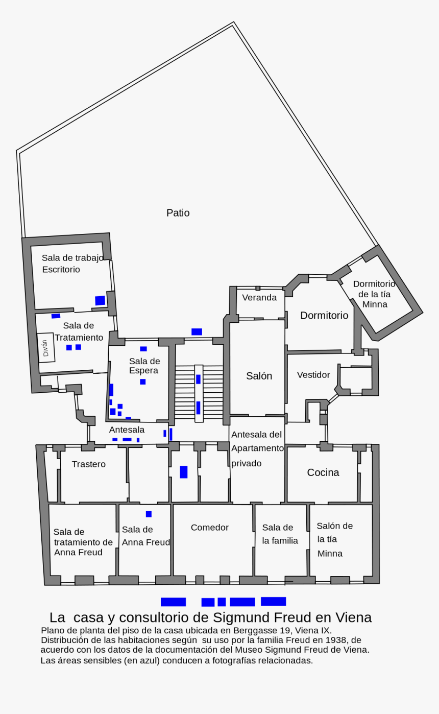 Freud Museum Floor Plan, HD Png Download, Free Download