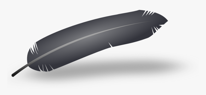 Black Feather - Clipart Black And White Large Feather, HD Png Download, Free Download