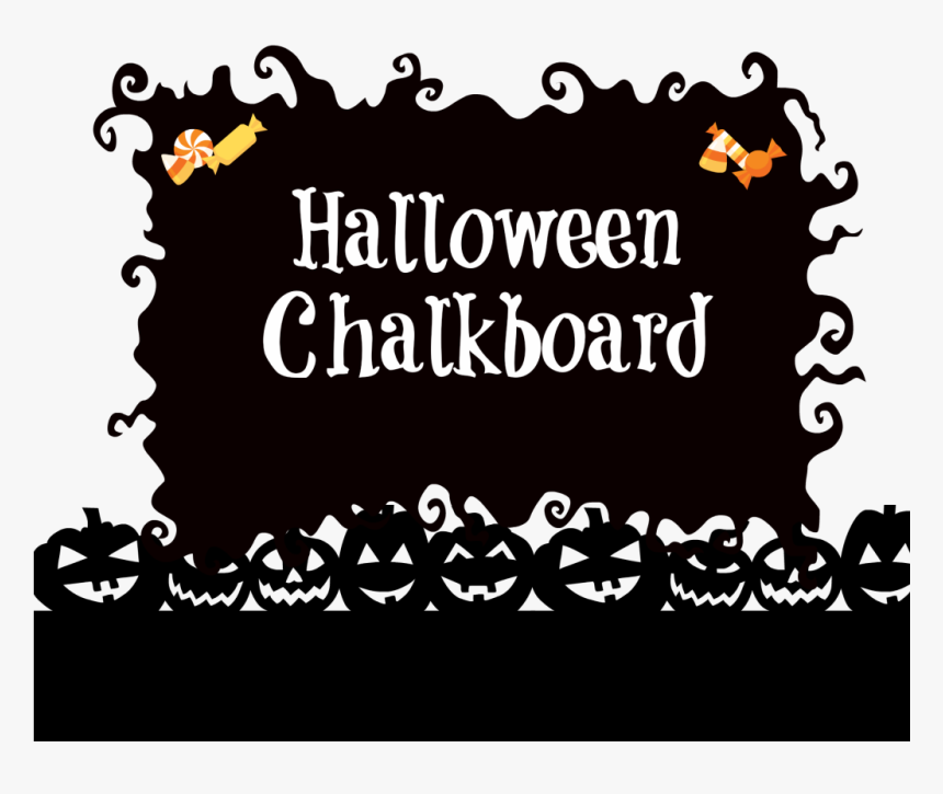 Halloween Chalkboard Banner - Halloween Images At Work, HD Png Download, Free Download