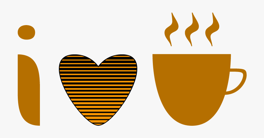 I Heart Coffee Coffee Icon Type Design Lettering - Cup, HD Png Download, Free Download