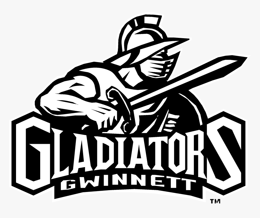 Gwinnett Gladiators Logo Black And White - Atlanta Gladiators Logo Png, Transparent Png, Free Download