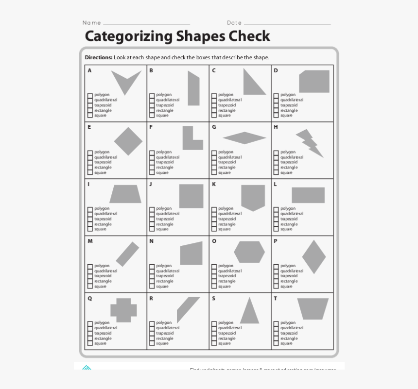 Characteristics Of Polygons - Two Polygons That Share Only One Attribute, HD Png Download, Free Download