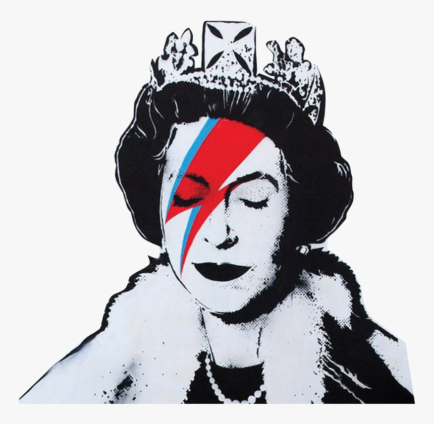 Queen As Ziggy Stardust , Png Download - Banksy Print Of The Queen, Transparent Png, Free Download