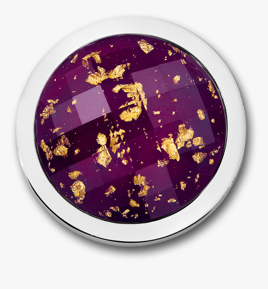 Luna Bordeaux Stainless Steel Disc With Gold Flakes - Circle, HD Png Download, Free Download